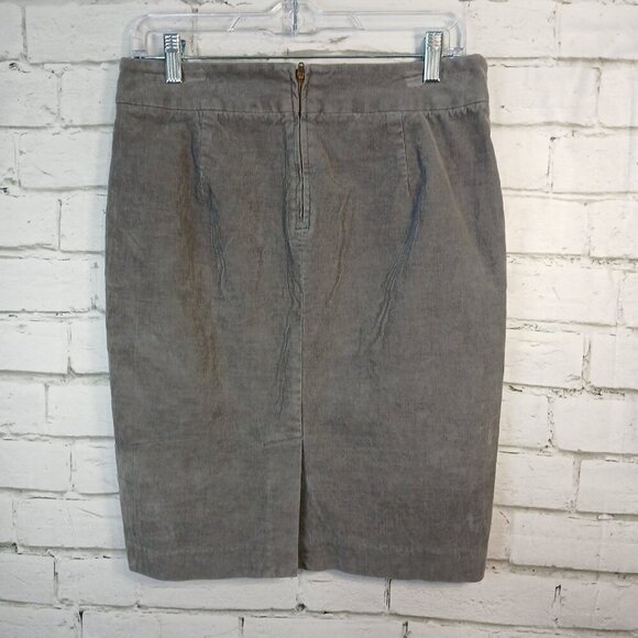 J. CREW STRETCH CORDUROY GRAY SKIRT, SIZE 6, GREAT CONDITION, WOMENS - Picture 5 of 6